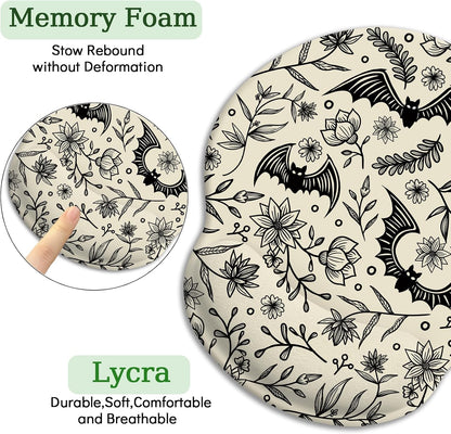 LIMKRIAN Cat Ergonomic Mouse Pad with Wrist Rest, Gaming Mouse Pad with Wrist Support, Funny Mouse Pads for Desk, Computer Mousepad with Non-Slip Pain Relief PU Base, Cute Office Desk Accessories - Colors B