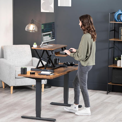 Black 32 in Standing Desk Converter, DESK-V000K