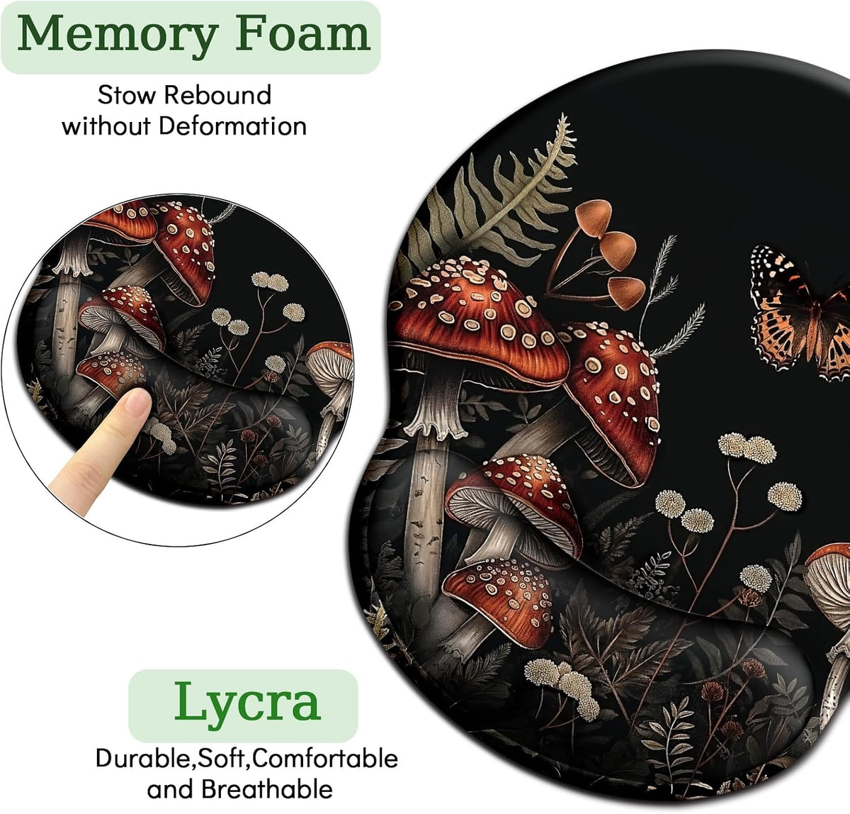 Funny Ergonomic Mouse Pad with Wrist Rest, Cat Desk Decor Gifts - Colors A