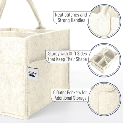 Baby Diaper Caddy Organizer, Gray, Medium