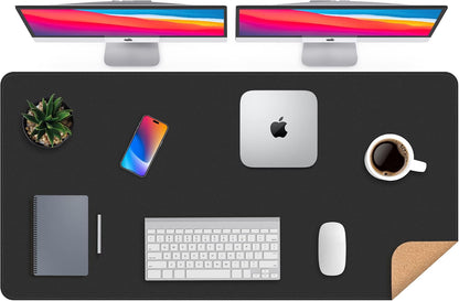 Large Desk Mat, 47" x 17", Black