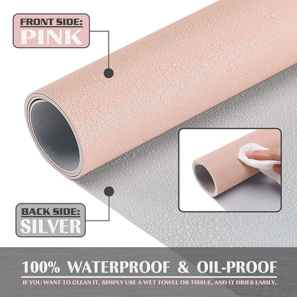 K KNODEL Large Office Leather Desk Mat, Mouse and Keyboard Pad, Computer and Laptop Mat, Desktop Protector and Cover, Writing Pad and Blotter (31.5"x15.7", Black)