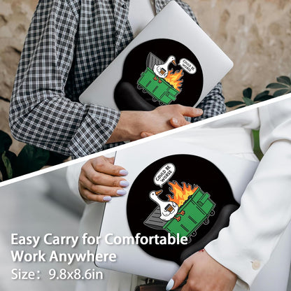 LIMKRIAN Cat Ergonomic Mouse Pad with Wrist Rest, Gaming Mouse Pad with Wrist Support, Funny Mouse Pads for Desk, Computer Mousepad with Non-Slip Pain Relief PU Base, Cute Office Desk Accessories - Colors B