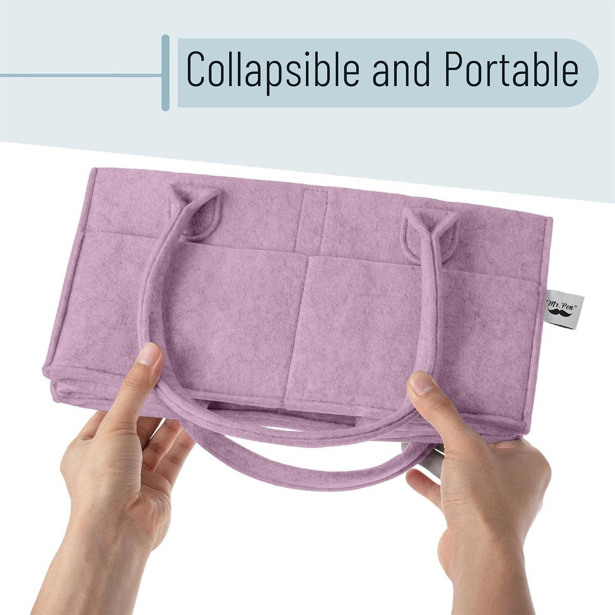 Baby Diaper Caddy Organizer, Gray, Medium