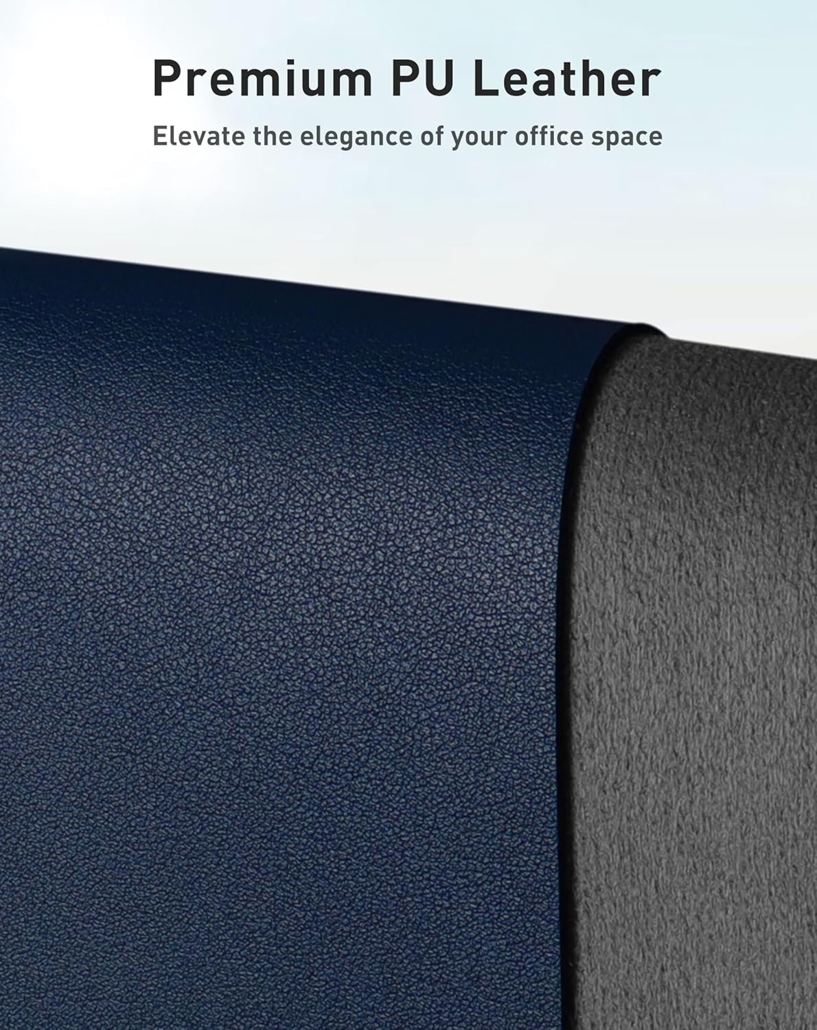 Aothia Leather Office Desk Pad Protector, Non-Slip PU Leather Desk Blotter, Waterproof Laptop Writing Mouse Pad for Office and Home, Black, 31.5" x 15.7" - Colors B