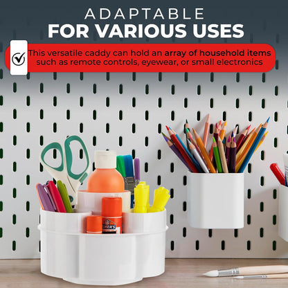 Masirs 360 Rotating Makeup Organizer Countertop - Adjustable Shelf Height - The Perfect Round Spinning Cosmetic Organizer for Bedroom Dresser or Vanity Countertop Storage (Clear)