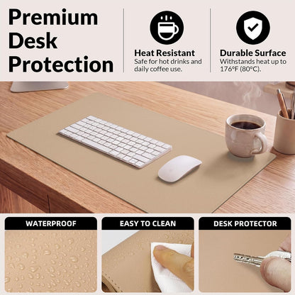 Large Desk Mat, 47" x 17", Black