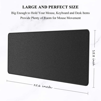 Auhoahsil Desk Mat, Ultra Large Mouse Pad, XXL Gaming Mousepad, Green Tropical Leaves Deskpad, Big Extended Full Size Mouse Pad, Desktop Desk Matt for Keyboard, Laptop & Computer, 35.5 x 15.7 in - Colors A