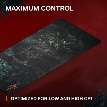 QcK Gaming Mouse Pad - XXL Cloth - Peak Tracking and Stability - Esports Mousepad - Never-Slip - Full Desk Coverage