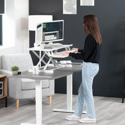 Black 32 in Standing Desk Converter, DESK-V000K
