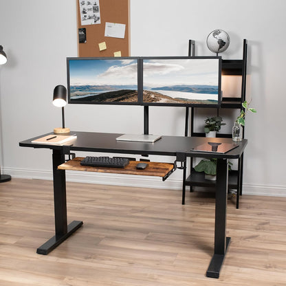 VIVO Extra Long Clamp-on Computer Keyboard and Mouse Under Desk Slider Tray, 34 x 11 inch Pull Out Platform Drawer, Black, MOUNT-KB15EB