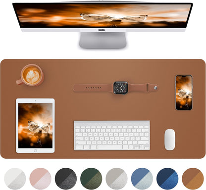 Large Desk pad mat,Mouse Pad,Office Desk Mat, Non-Slip PU Leather Desk Blotter,Large Desk pad,Waterproof Keyboard mat for Office/Home/Decor (Black,48" x 17")