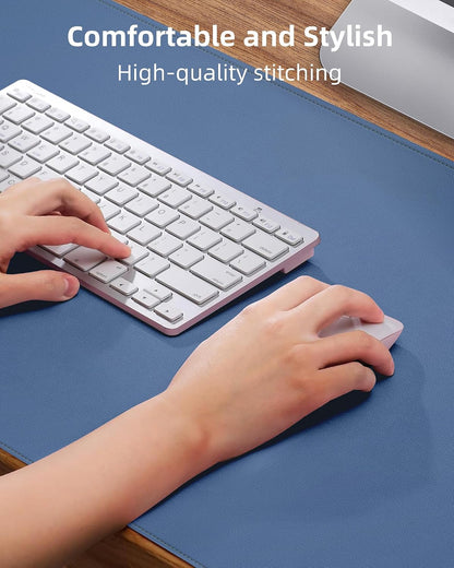 AFIING Large Desk Mat 55" x 24" - PU Leather Desk Pad Protector, Waterproof Non-Slip Extended Mouse Pad for Office Desk, Keyboard, Laptop and Home Workspace (Black)