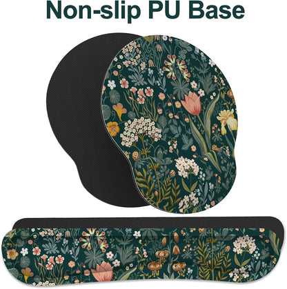 Ergonomic Mouse Pad with Wrist Rest and Keyboard Wrist Rest, Mousepad