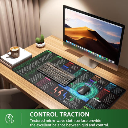 KTRIO Large Gaming Mouse Pad Desk Mat for Gamer, 31.5" x 11.8", Black, XL | Extended Size Design, Superior Micro-Weave Cloth, Non-Slip Rubber Base, Durable Stitched Edges, Water-Resistant Coating