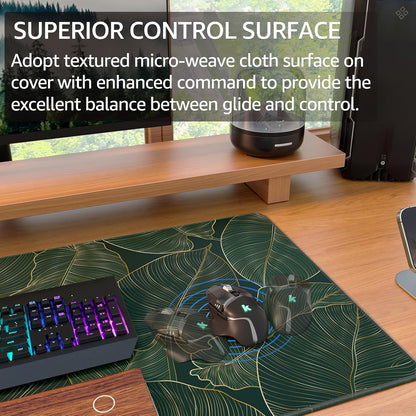 KTRIO Large Gaming Mouse Pad Desk Mat for Gamer, 31.5" x 11.8", Black, XL | Extended Size Design, Superior Micro-Weave Cloth, Non-Slip Rubber Base, Durable Stitched Edges, Water-Resistant Coating