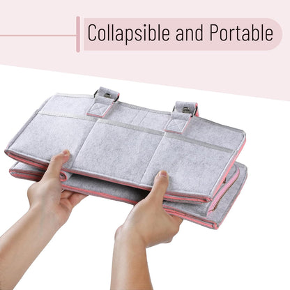 Baby Diaper Caddy Organizer, Gray, Medium