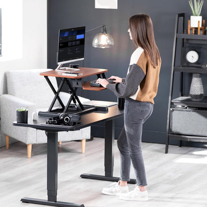 Black 32 in Standing Desk Converter, DESK-V000K