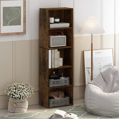 Furinno PASIR Book Shelf, 2-Tier Modern Bookshelf, Open Shelves Bookcase 9 x 12 x 21, Easy Assembly, for Living Room, Bedroom, Home Office, White