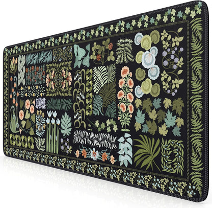 Desk Mat,Mouse Pad for Office Desk,35.4x15.7in,Pink Flowers