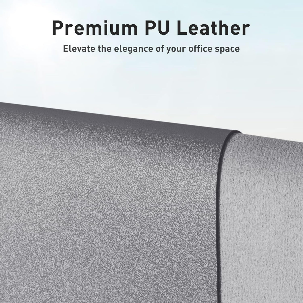 Aothia Leather Office Desk Pad Protector, Non-Slip PU Leather Desk Blotter, Waterproof Laptop Writing Mouse Pad for Office and Home, Black, 31.5" x 15.7" - Colors A