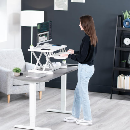 Black 32 in Standing Desk Converter, DESK-V000K