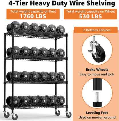 M MZG 450 lbs Steel Storage Shelving 3-Tier Utility Shelving Unit Steel Organizer Wire Rack for Home,Kitchen,Office (11.8" D x 17.7" W x 26.3" H) - Colors A