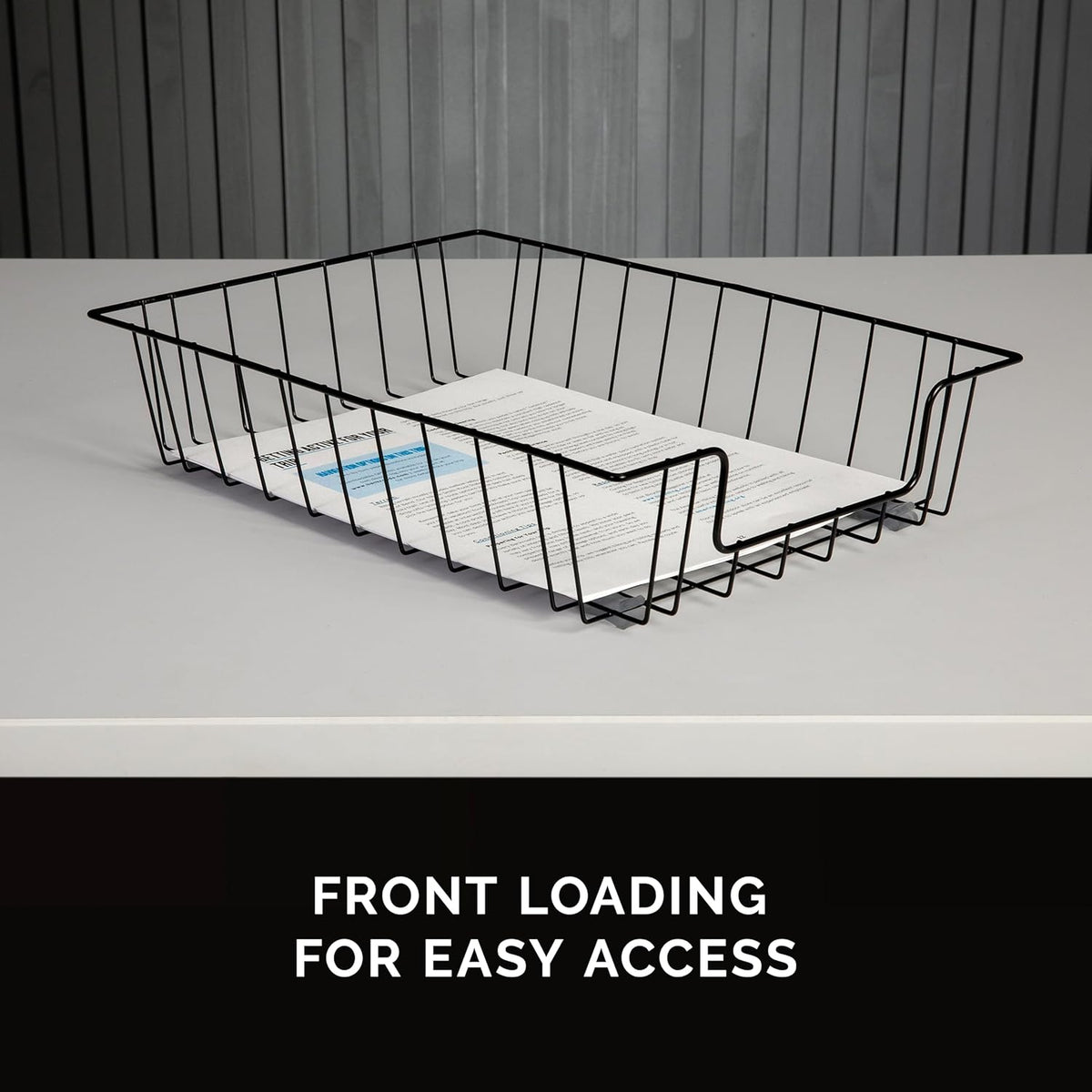 Fellowes Workstation Legal Size Desk Tray Organizer, Wire, Black (65112)