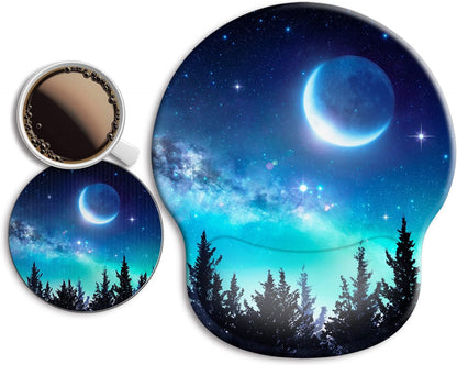 Ergonomic Mouse Pad with Wrist Rest Support,Gel Mouse Pads for Desk - Colors A