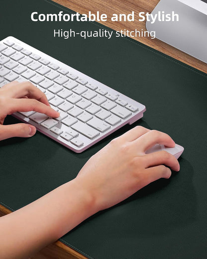 AFIING Large Desk Mat 55" x 24" - PU Leather Desk Pad Protector, Waterproof Non-Slip Extended Mouse Pad for Office Desk, Keyboard, Laptop and Home Workspace (Black)