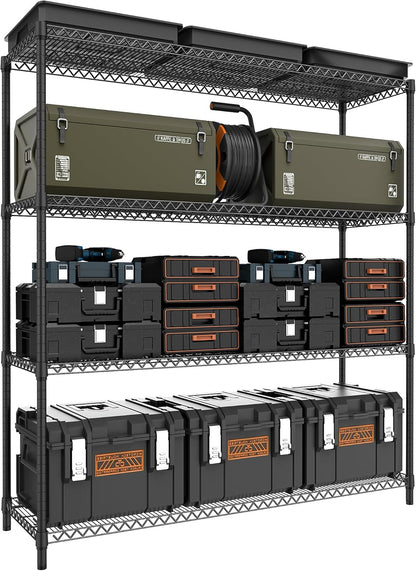M MZG 450 lbs Steel Storage Shelving 3-Tier Utility Shelving Unit Steel Organizer Wire Rack for Home,Kitchen,Office (11.8" D x 17.7" W x 26.3" H) - Colors B