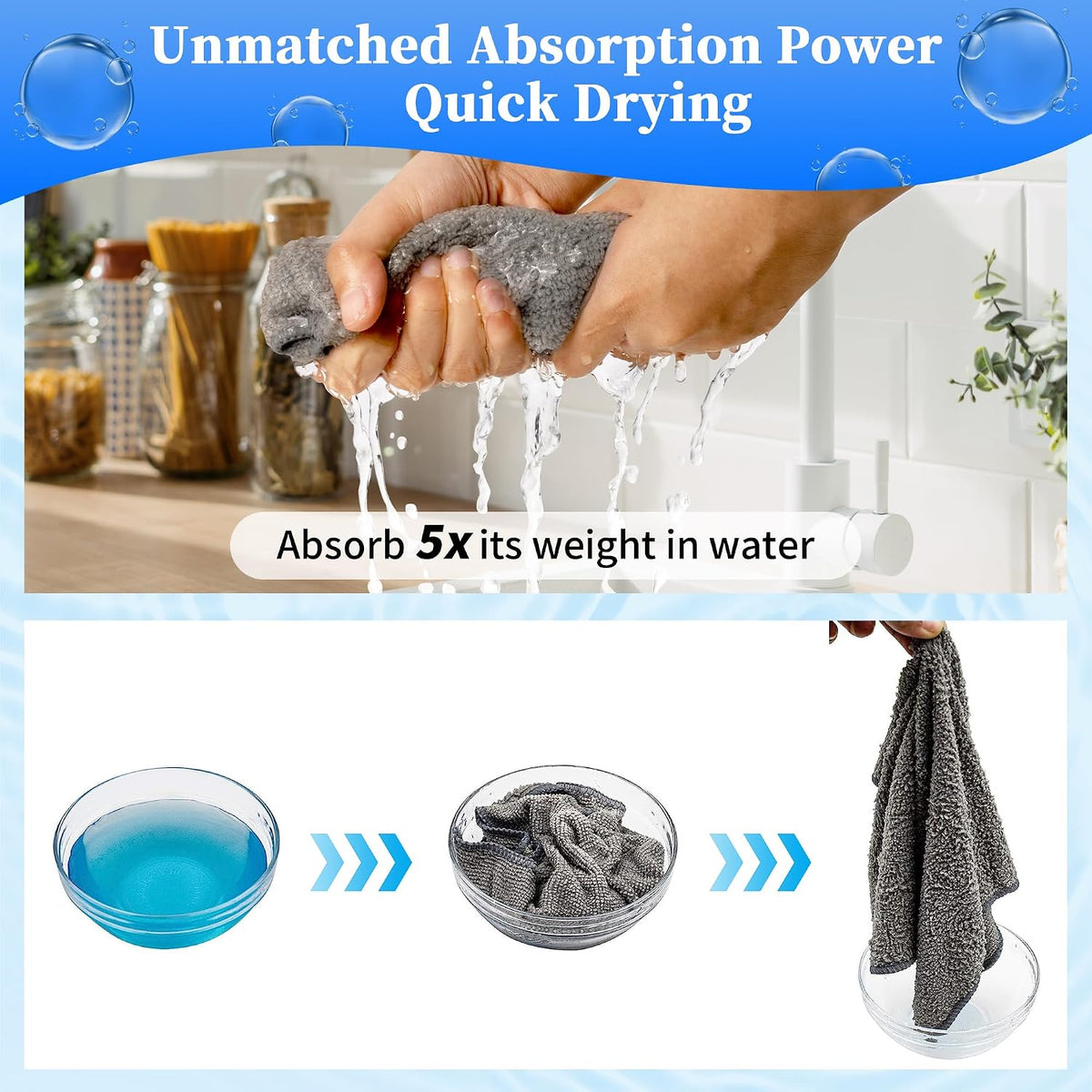 Shop Towels, Pack of 200, Grey Microfiber Cleaning Cloth Bulk, Microfiber Towels for Cars, All-Purpose Absorbent Cleaning Rags, Dust Cloth for Automotive, Mechanic, Garage, 11.5 x 11.5 inch