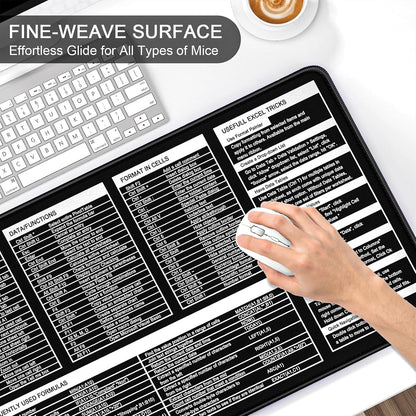 Auhoahsil Desk Mat, Ultra Large Mouse Pad, XXL Gaming Mousepad, Green Tropical Leaves Deskpad, Big Extended Full Size Mouse Pad, Desktop Desk Matt for Keyboard, Laptop & Computer, 35.5 x 15.7 in - Colors B