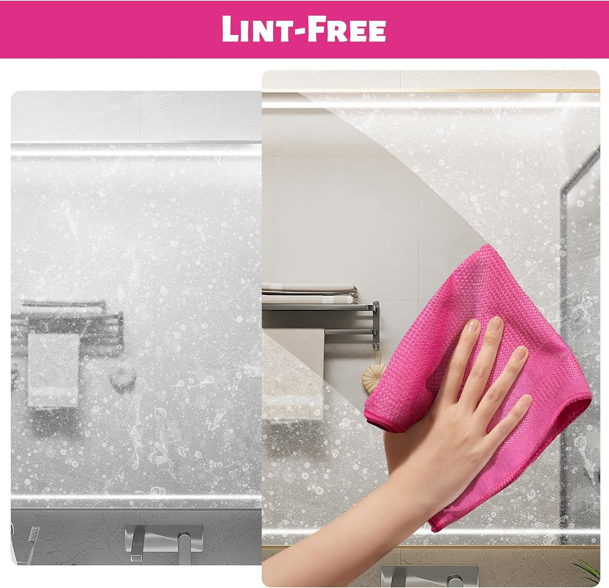 18 Pack Microfiber Cleaning Cloth, Kitchen Towels for Dish Drying Washing, Absorbent Streak Free Lint Free Rags for Cleaning, Reusable and Washable Towels - 10" x 10"