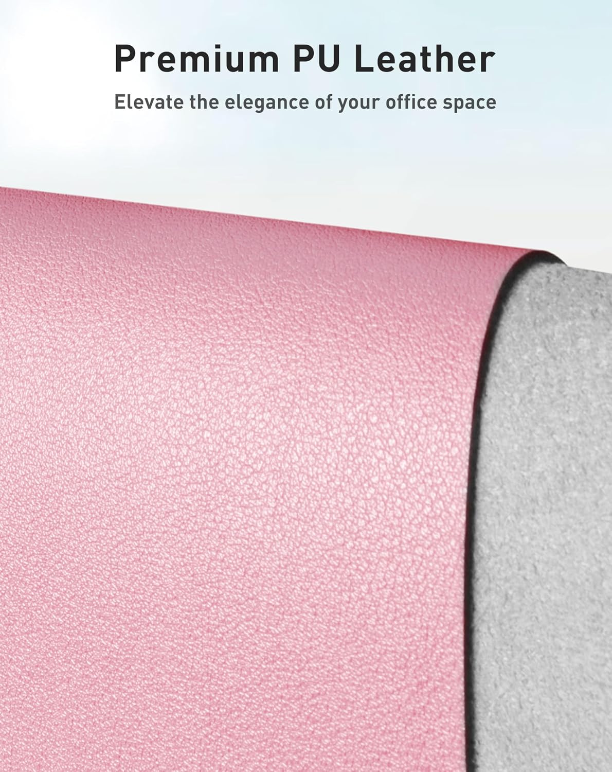 Aothia Leather Office Desk Pad Protector, Non-Slip PU Leather Desk Blotter, Waterproof Laptop Writing Mouse Pad for Office and Home, Black, 31.5" x 15.7" - Colors B