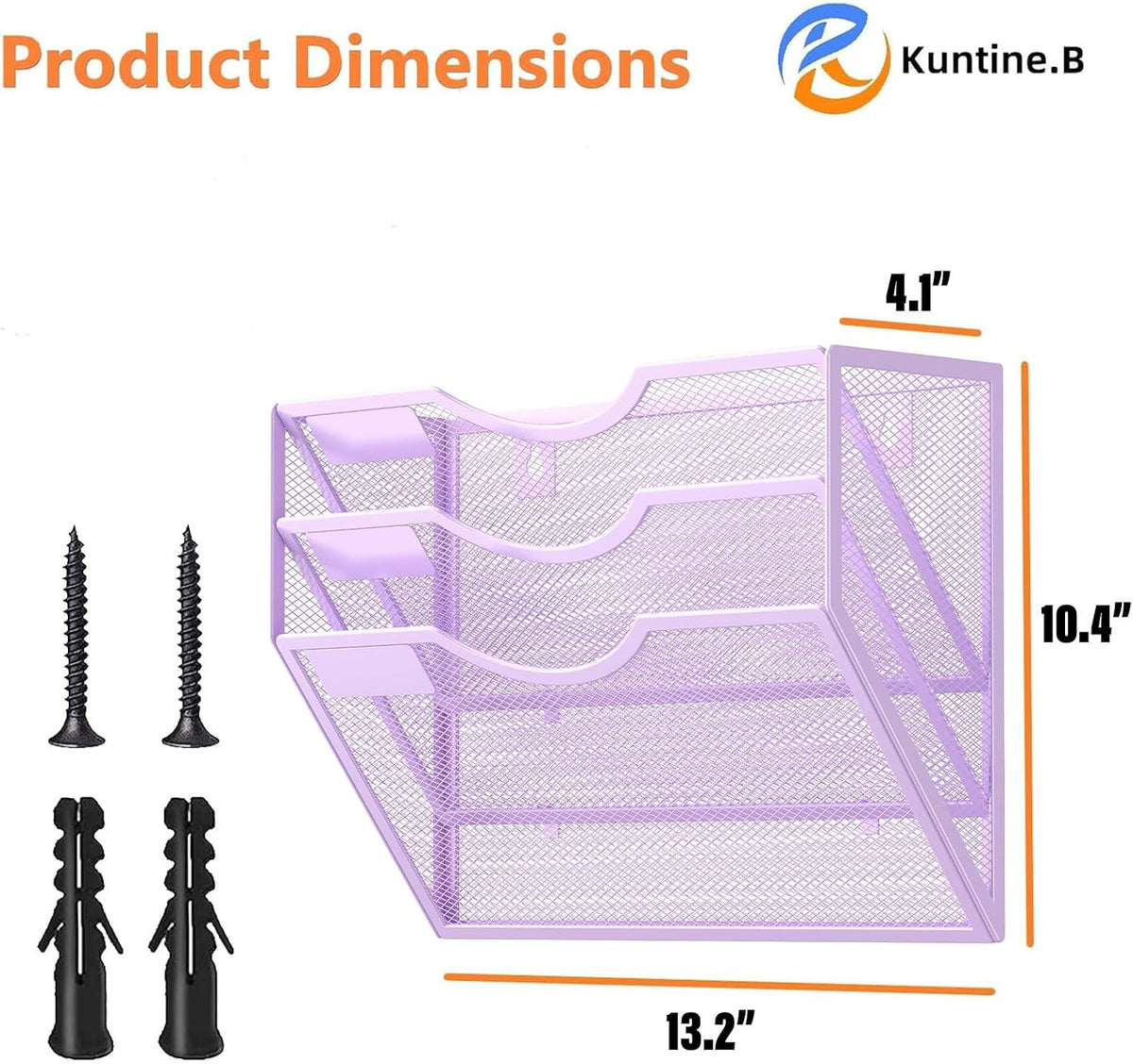 Kuntine.B Wall File Organizer Office Hanging Magazine Holder Wall File Organizer for Office Home (Black, 5 Tier)