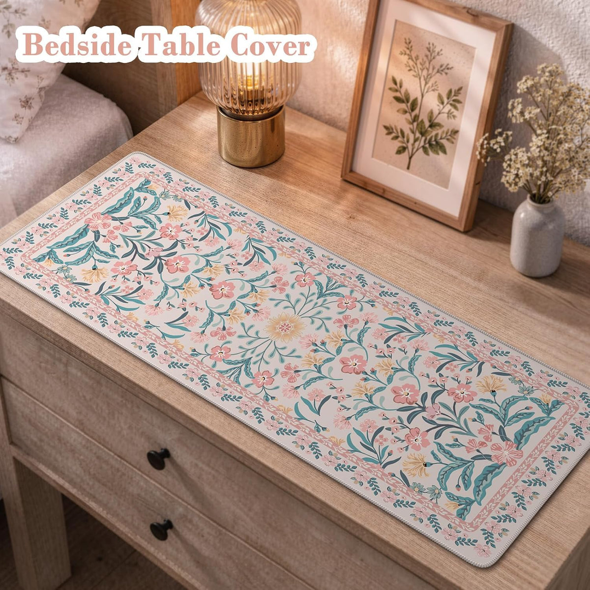 iCasso Desk Mat for Keyboard and Mouse, Large Mouse Pad, Desk Pad Mat, Anti-Slip Big Mousepad with Stitched Edges for Computer Desktop(Deep Green)