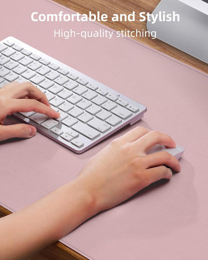 AFIING Large Desk Mat 55" x 24" - PU Leather Desk Pad Protector, Waterproof Non-Slip Extended Mouse Pad for Office Desk, Keyboard, Laptop and Home Workspace (Black)