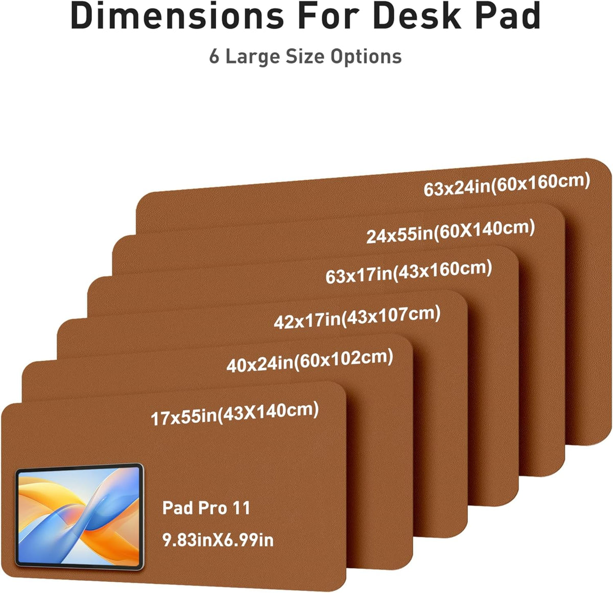 Aothia Leather Office Desk Pad Protector, Non-Slip PU Leather Desk Blotter, Waterproof Laptop Writing Mouse Pad for Office and Home, Black, 31.5" x 15.7" - Colors A