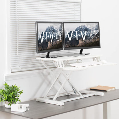 Black 32 in Standing Desk Converter, DESK-V000K