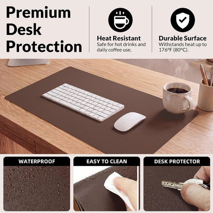 Large Desk Mat, 47" x 17", Black