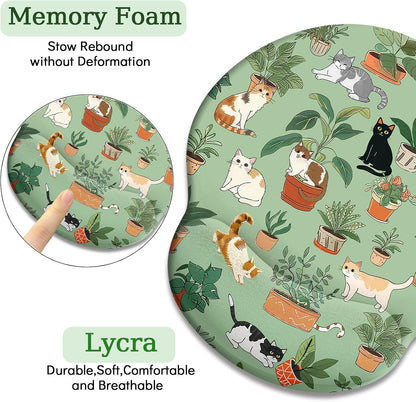 Funny Ergonomic Mouse Pad with Wrist Rest, Cat Desk Decor Gifts - Colors A