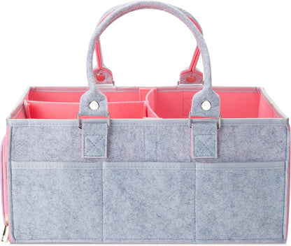 Baby Diaper Caddy Organizer, Gray, Medium