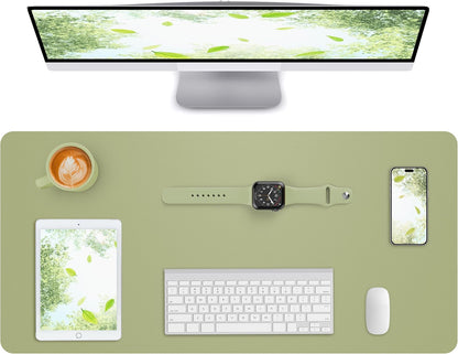 Large Desk pad mat,Mouse Pad,Office Desk Mat, Non-Slip PU Leather Desk Blotter,Large Desk pad,Waterproof Keyboard mat for Office/Home/Decor (Black,48" x 17")