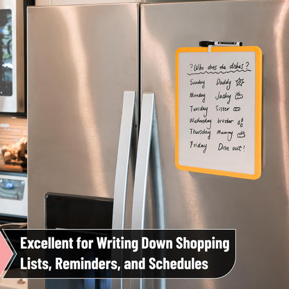 Dry Erase Board, 14” x 11”, White Frame