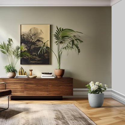 Kante 8.9" H x 10" W Small Concrete Planter, Compact Desktop Plant Pot with Drainage Hole & Rubber Plug – Lightweight Breathable Cement Container for Succulents, Cactus, Herbs, Indoor Outdoor, Gift