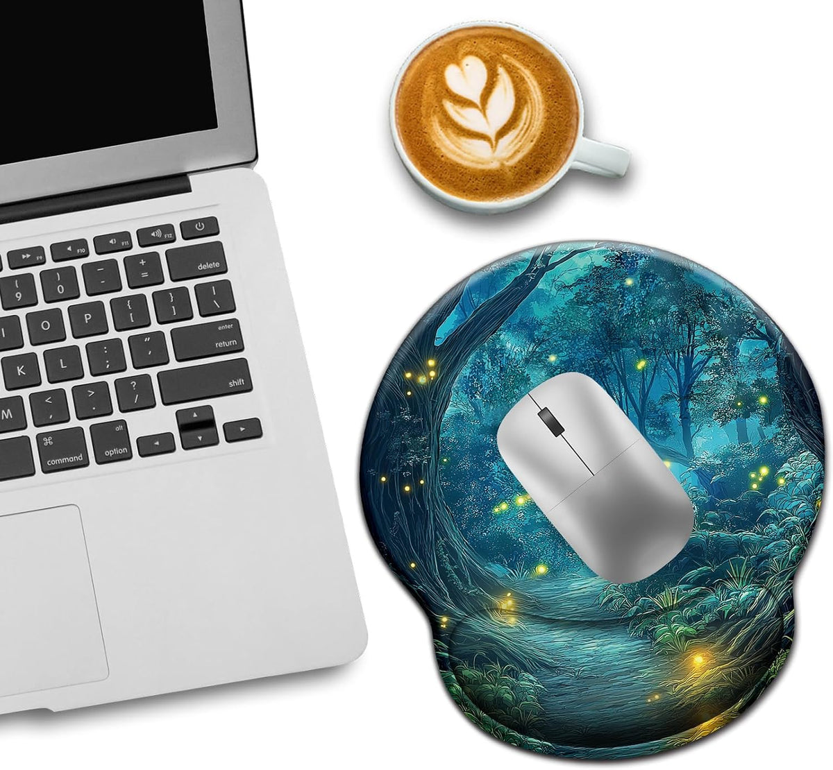 LIMKRIAN Cat Ergonomic Mouse Pad with Wrist Rest, Gaming Mouse Pad with Wrist Support, Funny Mouse Pads for Desk, Computer Mousepad with Non-Slip Pain Relief PU Base, Cute Office Desk Accessories - Colors B