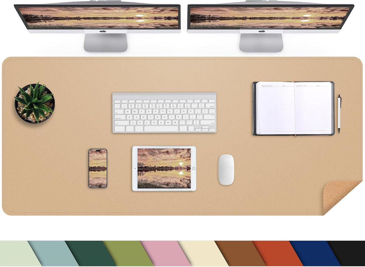 Large Desk Mat, 47" x 17", Black