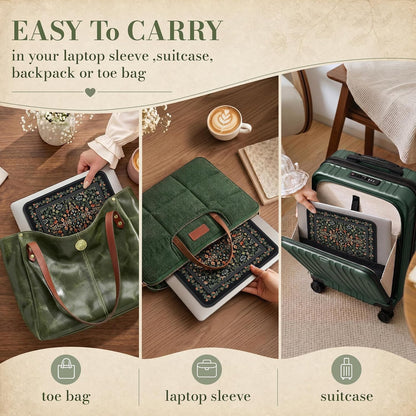 iCasso Desk Mat for Keyboard and Mouse, Large Mouse Pad, Desk Pad Mat, Anti-Slip Big Mousepad with Stitched Edges for Computer Desktop(Deep Green)