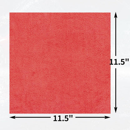 Microfiber Cleaning Cloth, Cleaning Rags Microfiber Towel Bulk Absorbent Lint-Free Wash Cloths, All-Purpose Shop Towels for Cars, Automotive, Garage, Home & Kitchen 11.5"*11.5"